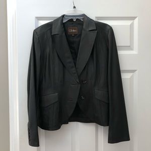 Cole Haan black leather jacket